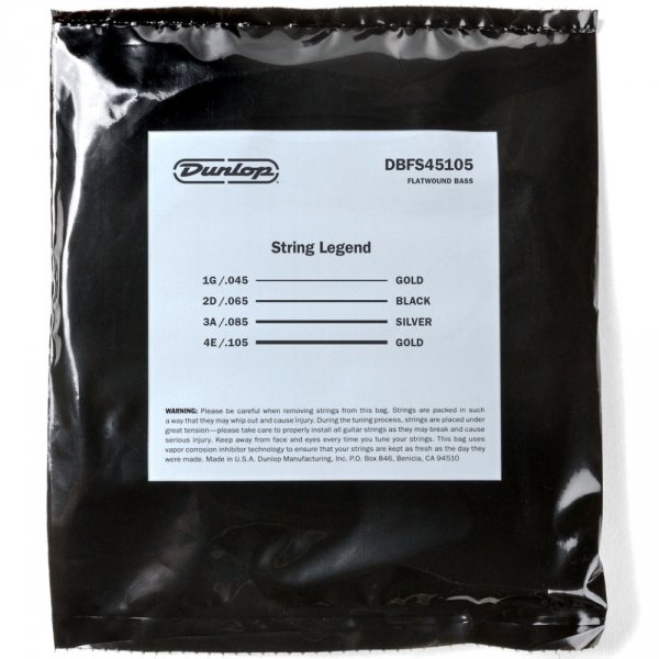 Struny DUNLOP DBFS45105 Flatwound (45-105)