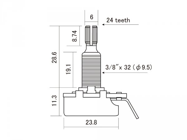 Potencjometr CTS 300K liniowy (długi)