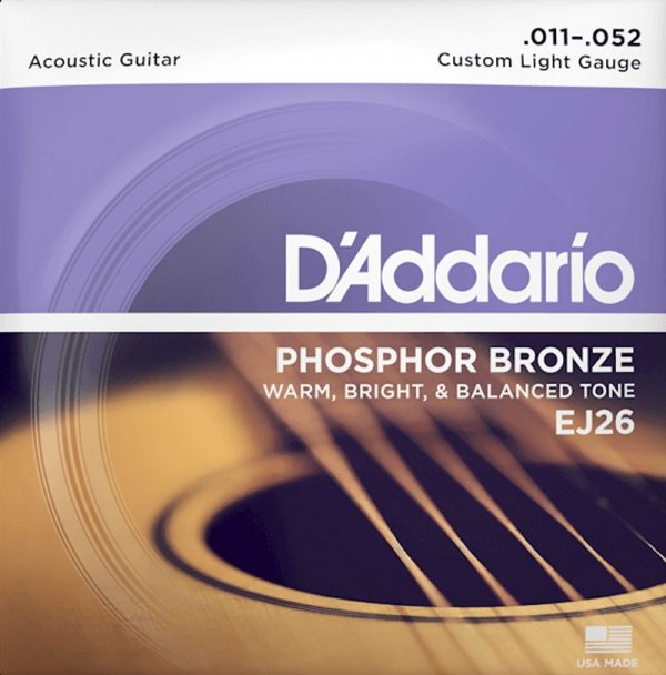 Struny D'ADDARIO Phosphor Bronze EJ26 (11-52)