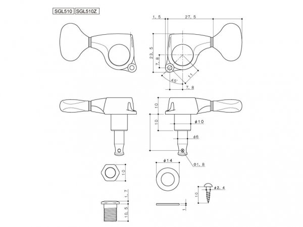Klucze blokowane GOTOH SGL510Z-A20 MG-T (CR,3+3)