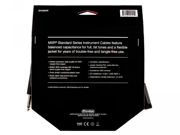 Kabel instrumentalny MXR Standard DCIS20R (6m)