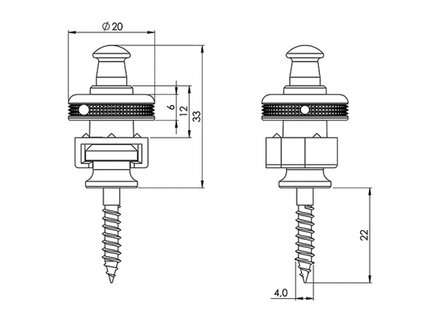 Zaczepy, kołki M do SCHALLER S-Locks 2szt (SP)