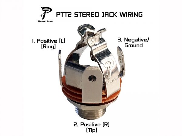 Gniazdo jack stereo 6,3mm PURE TONE (BN)