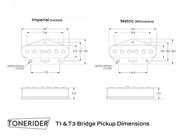 TONERIDER Alnico II Blues Tele Set (ON)