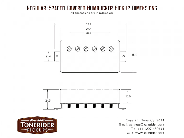TONERIDER Alnico 2 Classics (GD, neck)