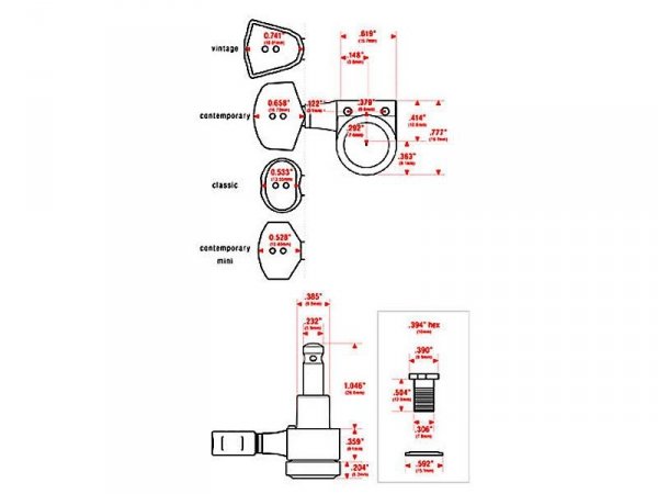 Klucze blokowane GRAPH TECH Ratio Mini (BK, 6R)