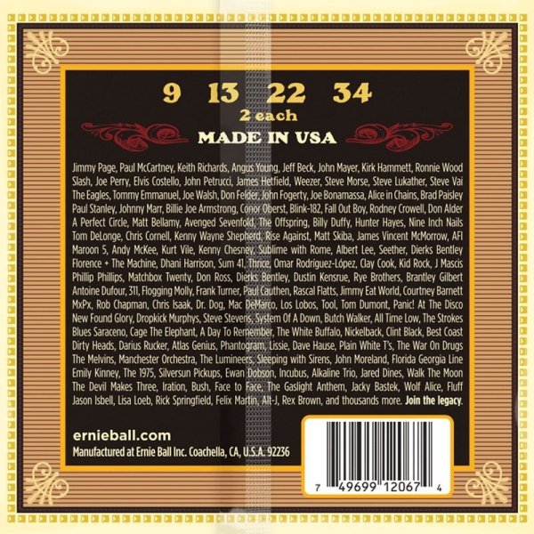 Struny do mandoliny ERNIE BALL 2067 (9-34)