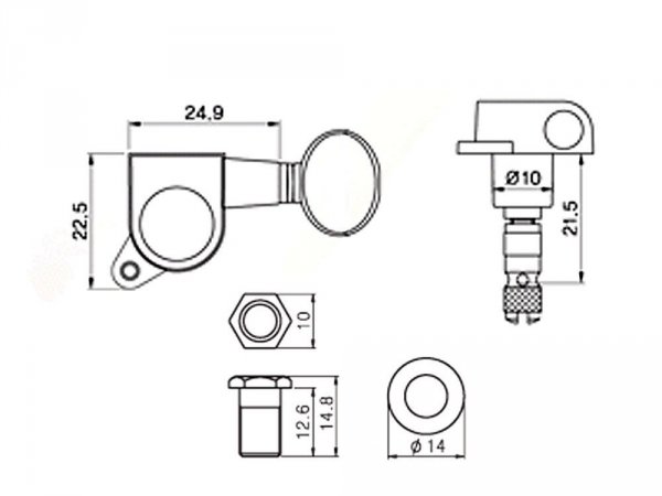 Klucze blokowane VPARTS VGX-07LK (CR, 3+4)