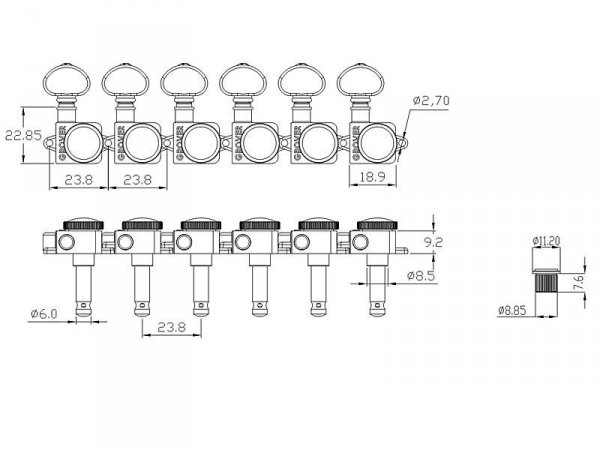 Klucze blokowane GROVER Roto-Grip 505FV (CR,6L)