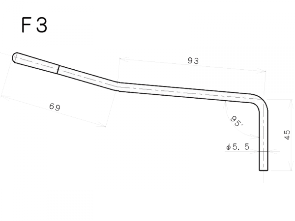 Ramię do mostków tremolo GOTOH F-3 (5,5mm, CK)
