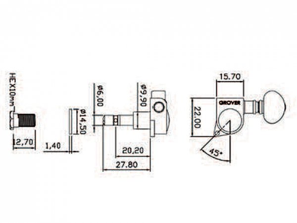Klucze blokowane GROVER Mini Roto 406 (CR, 3+3)