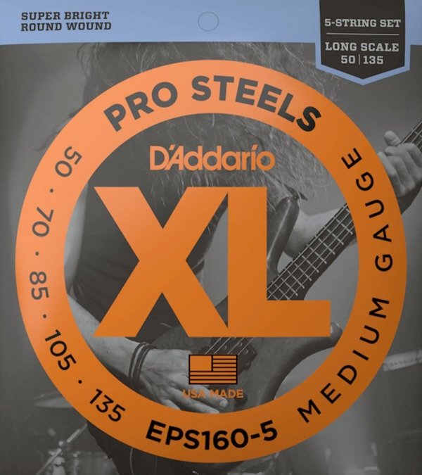 Struny D'ADDARIO ProSteels EPS160-5 (50-135) 5str.