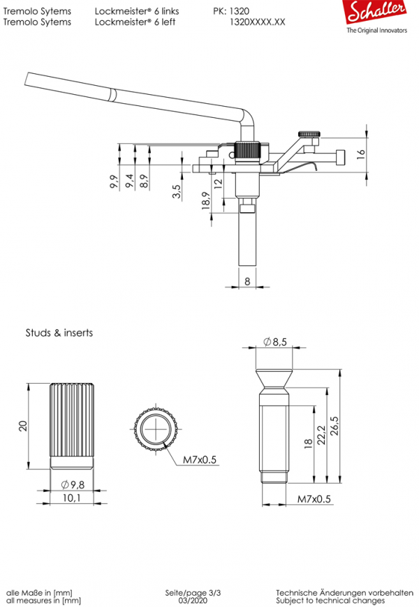 Tremolo SCHALLER LockMeister 6 37mm L3 (CR)