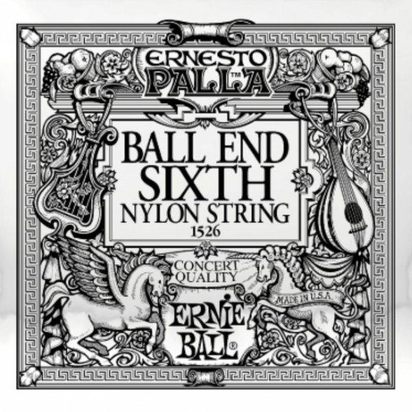 Pojedyncza struna ERNIE BALL Ball End Black E6