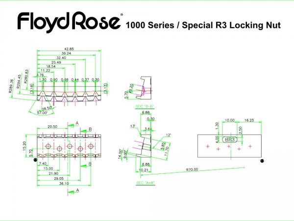 Blokada strun R-3 FLOYD ROSE FR1NR3B (BK)