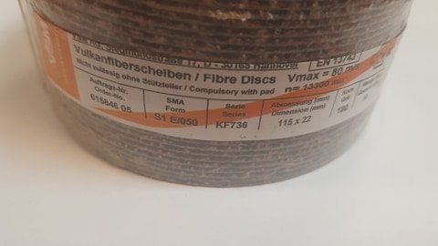 Krążek fibrowy KF736 115x22 P180