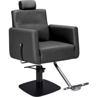 FOTEL BARBERSKI RAY C1 CZARNY/KWADRAT CZARNY (BARBER BY AYALA) 