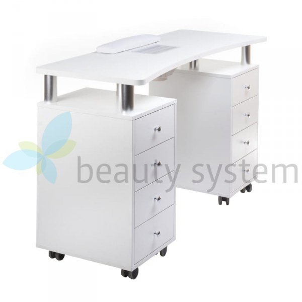 STOLIK DO MANICURE + POCHłANIACZ BD-3425+P BIAŁY