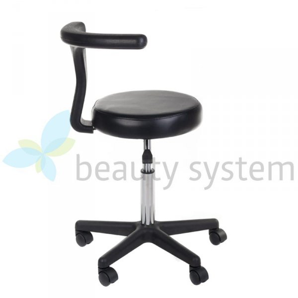 TABORET MEDYCZNY + PODłOKIETNIK NG-CH049 CZARNY