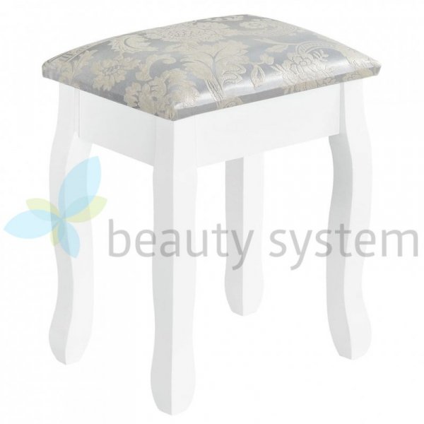 TOALETKA BIAłA EMMA 3 LUSTRA 4 SZUFLADY +TABORET