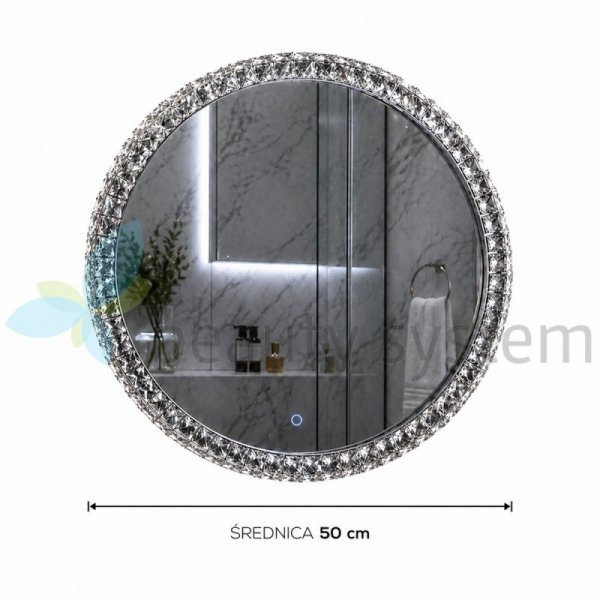 LUSTRO ZDOBIONE GLAMOUR LED 50CM