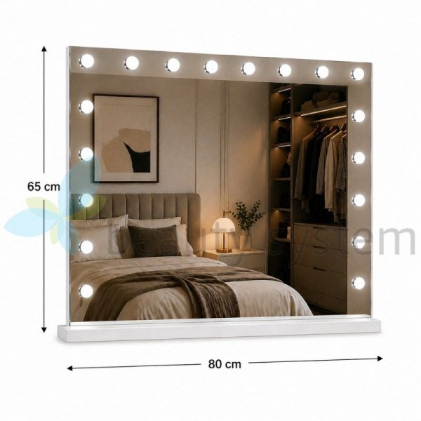 LUSTRO PODśWIETLANE LED HOLLYWOOD 80X65CM