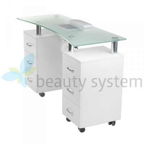 STOLIK MANICURE Z OTWOREM MONTAżOW BD-3425-1+O BIA