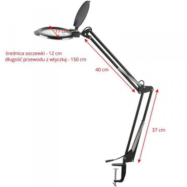 Lampa lupa led Glow Moonlight 8012/5&#039; biała do blatu