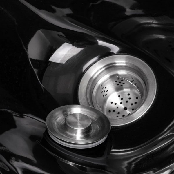 Myjnia fryzjerska Gabbiano Ankara czarna z czarną misą