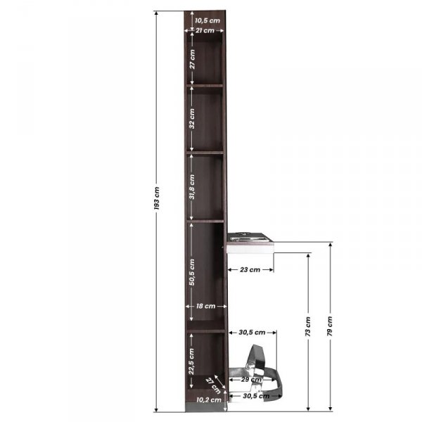 Konsola fryzjerska Gabbiano B058 Wenge