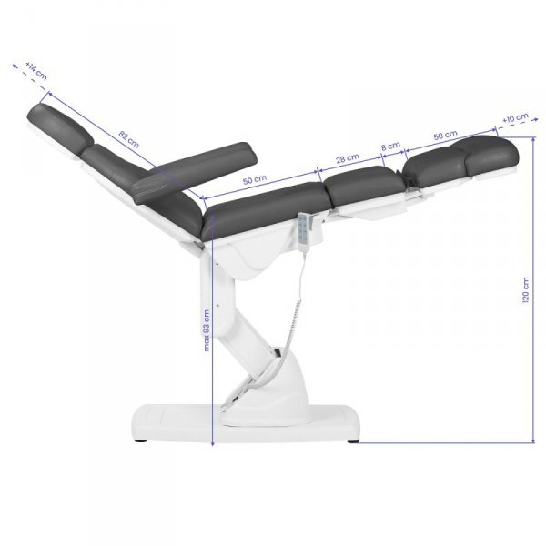 Fotel podologiczny elektryczny Kate 4 silniki szary