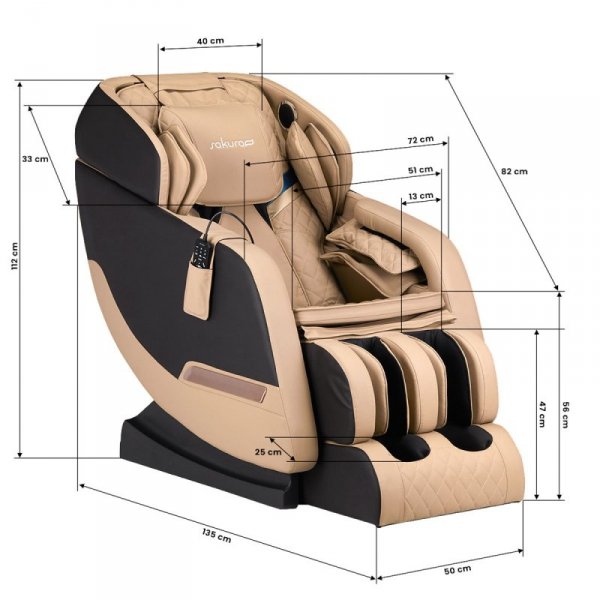 Sakura fotel masujący Comfort 806 brązowy