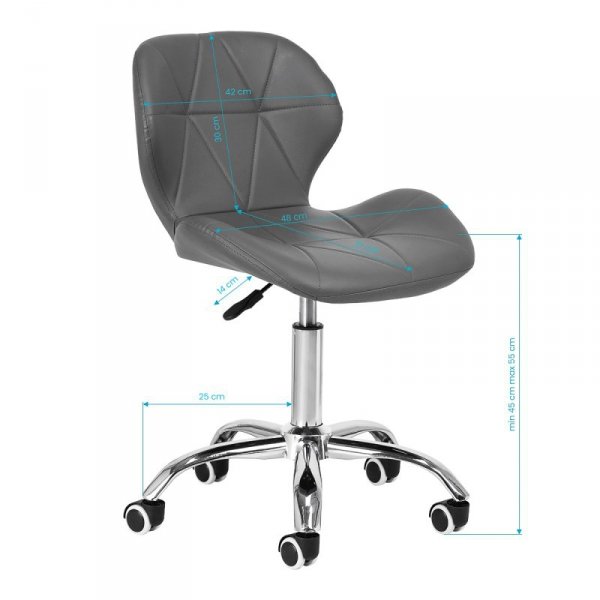 Taboret kosmetyczny QS-06 szary