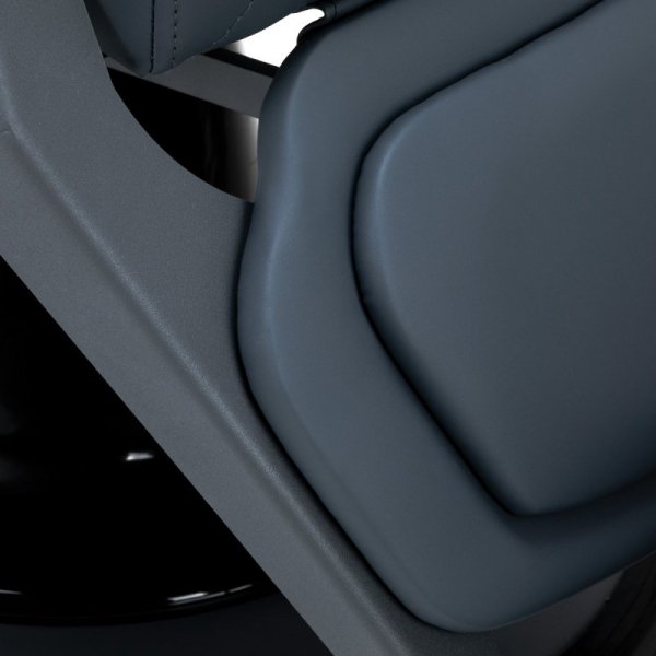 Fotel barberski Gabbiano Bruno szary z szarą podstawą