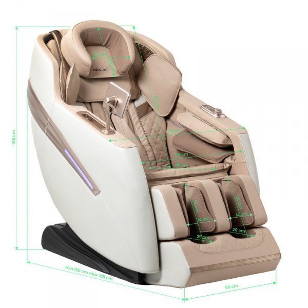 Fotel masujący Sakura Prime 101 kremowo beżowy
