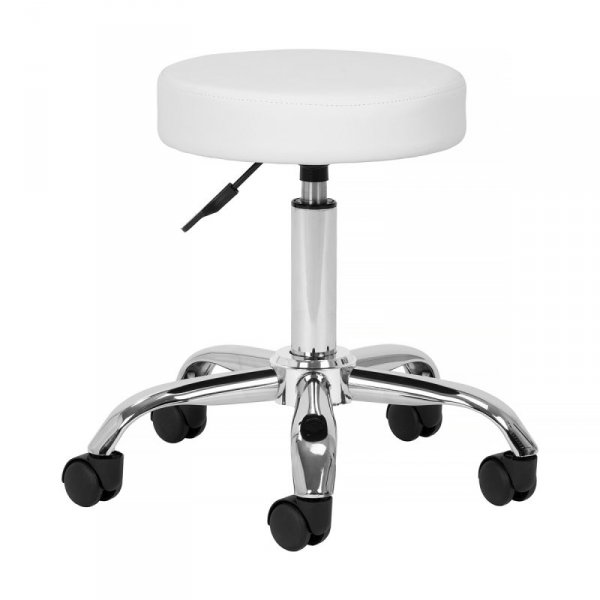 Taboret kosmetyczny AM-310v biały