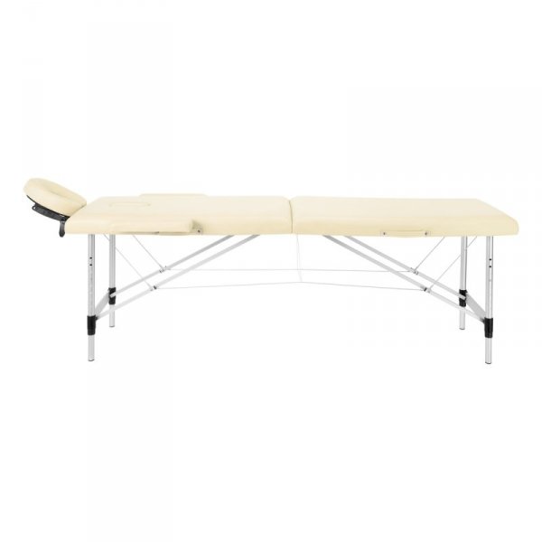 Balance stół składany do masażu aluminiowy 2 segmentowe cream