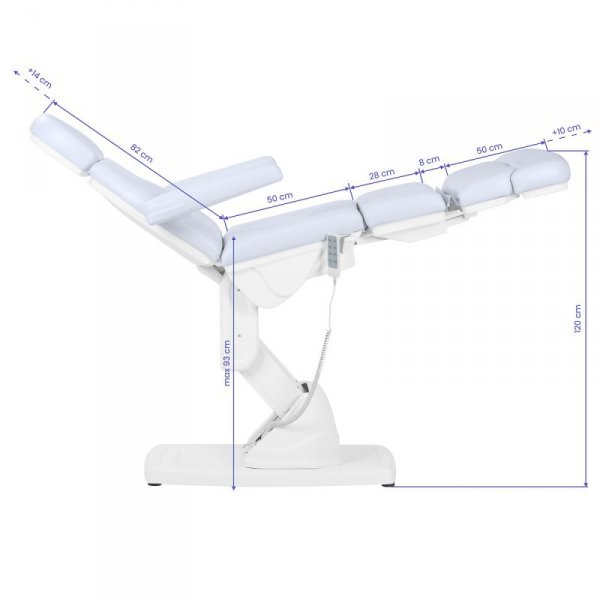 Fotel podologiczny elektryczny Kate 4 silniki zimnobiały