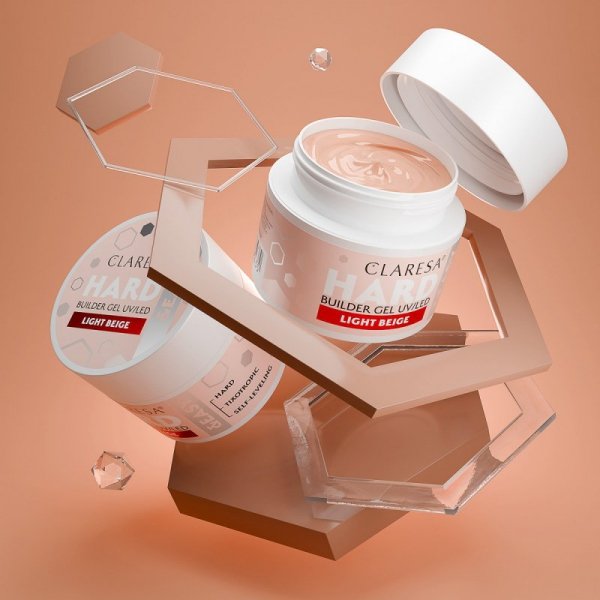 Claresa Żel budujący Hard&easy builder gel light beige 12g
