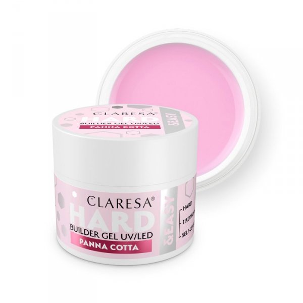 Claresa Żel budujący Hard&easy builder gel panna cotta 12g