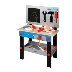 Stolik warsztat drewniany magnetyczny z 24 elementami Brico ‘Kids szkodzone opakowanie