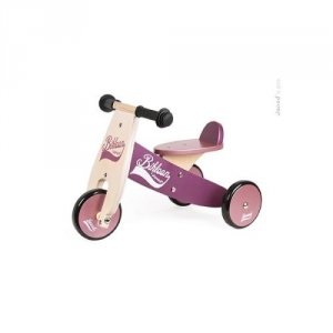 Little Bikloon Rowerek biegowy drewniany Janod purpurowy