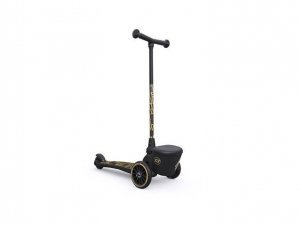 SCOOTANDRIDE Highwaykick 2 Lifestyle Hulajnoga trójkołowa balansowa z zamykanym schowkiem 2+ Black & Gold 