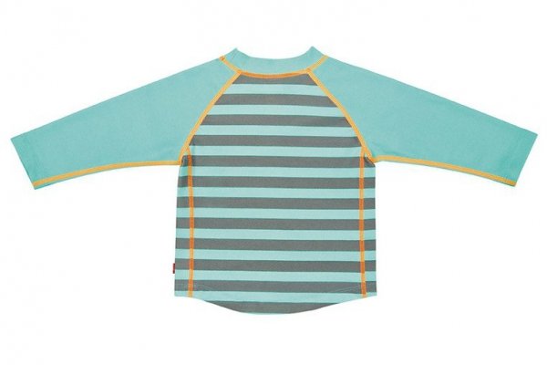 Lassig, Koszulka do pływania z długim rękawem Striped aqua, UV 50+