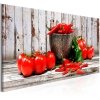 Obraz - Czerwone warzywa (1-częściowy) drewno wąski