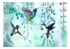 Fototapeta - Latające kolibry (zielony)