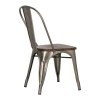 Krzesło Paris Wood metali. sosna orzech