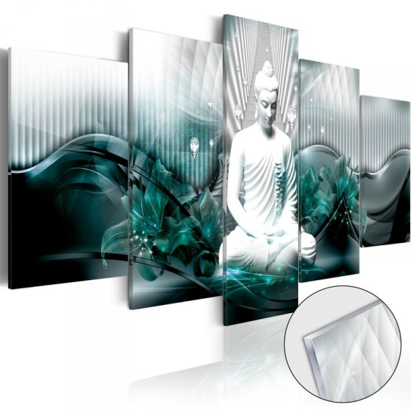 Obraz na szkle akrylowym - Lazurowa medytacja [Glass]