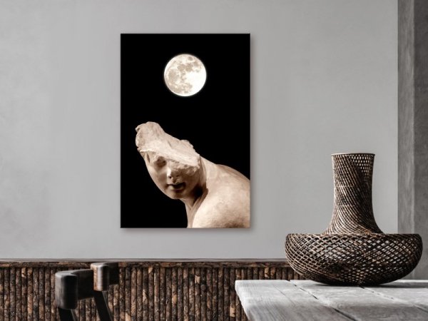 Obraz - Księżyc i posąg (1-częściowy) pionowy