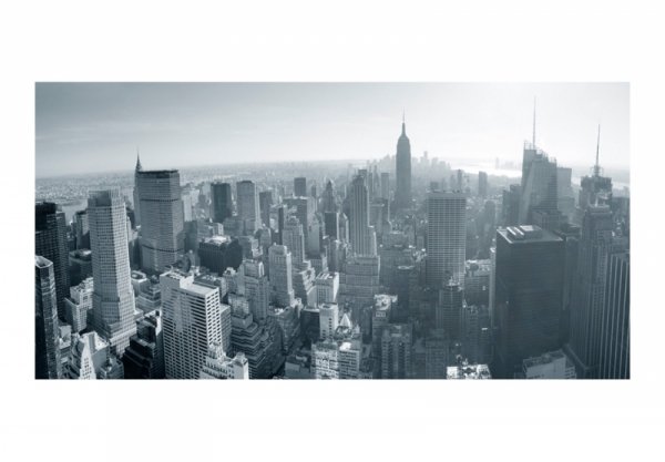 Fototapeta XXL - Czarno-biała panorama Nowego Jorku
